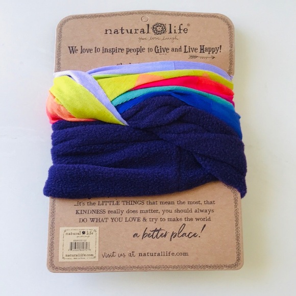 Fleece Boho Bandeau Headband- Mountain Range - Picture 4 of 6